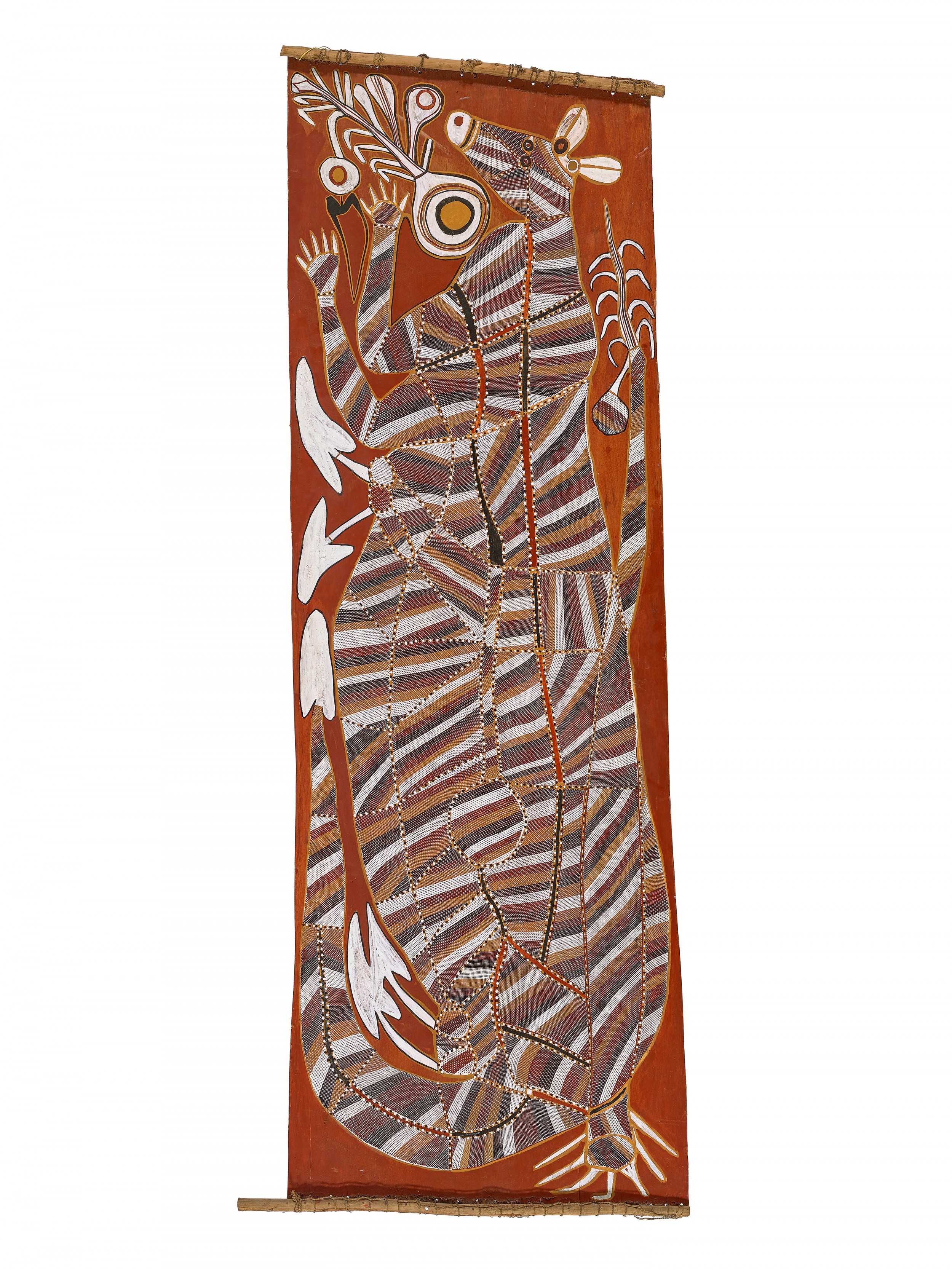 NGALYOD THE RAINBOW SERPENT IN THE FORM OF YINARNGA KANGAROO 1989 
